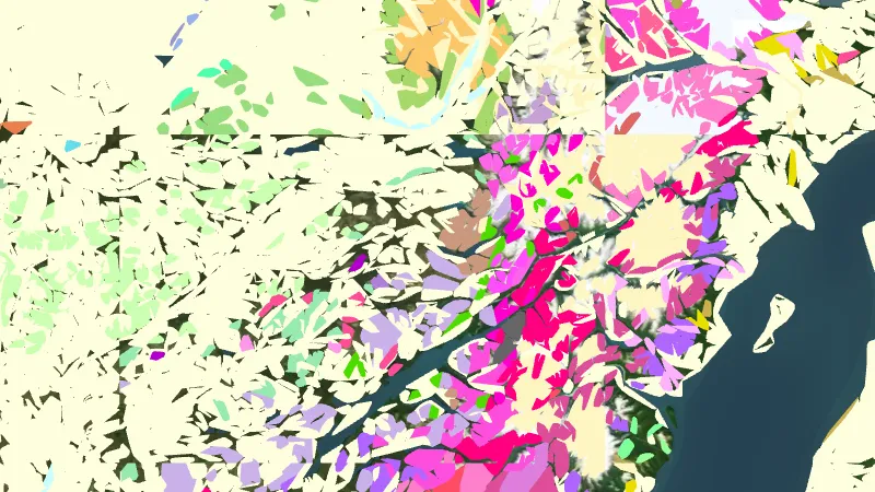 Detailed State Geology in Alaska, drawn over satellite imagery