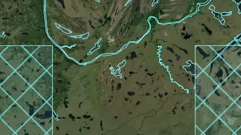 Fish & Wildlife Areas in Alaska, drawn over satellite imagery