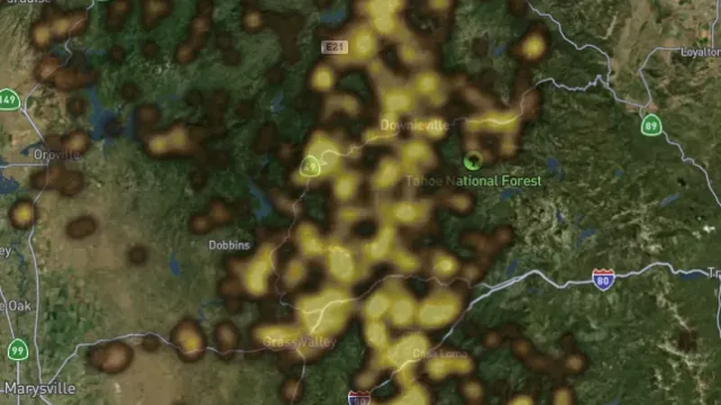 Placer Gold Heatmap in the Detector Maps app, Alaska