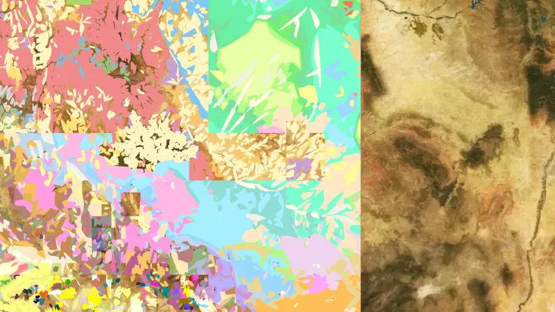 Detailed State Geology in Arizona, drawn over satellite imagery
