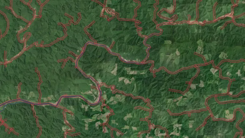 Critical Habitat Areas in Arizona, drawn over satellite imagery