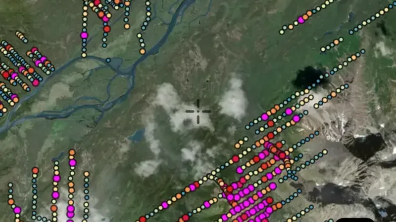 Soil Geochemistry in the Detector Maps app, British Columbia
