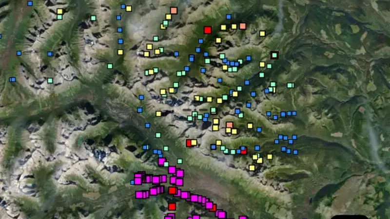 Stream Geochemistry in the Detector Maps app, British Columbia