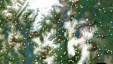 Regional Stream Sediments in the Detector Maps app, British Columbia