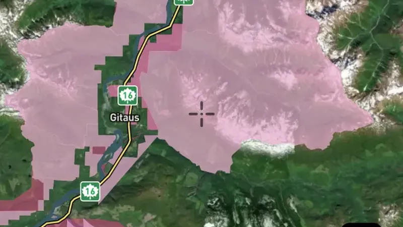 Mineral Reserve Sites in the Detector Maps app, British Columbia