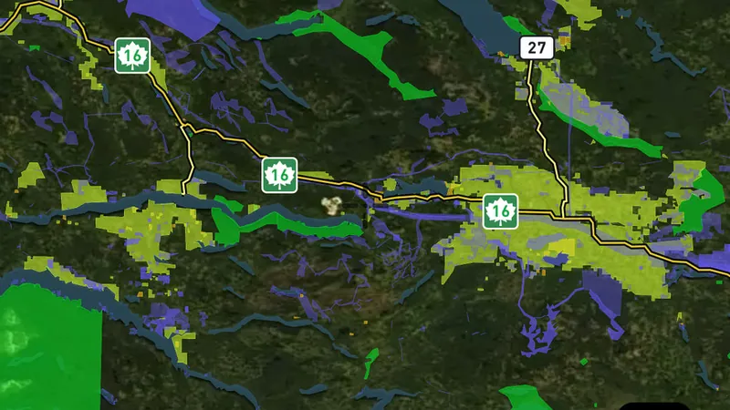 National Parks in the Detector Maps app, British Columbia