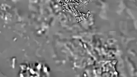 Magnetics (First Vertical Derivative) in California, drawn over satellite imagery