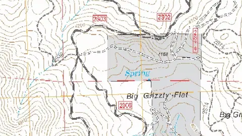 California Forest Service in California, drawn over satellite imagery