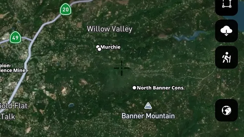 Historic Gold Other Occurrences in the Detector Maps app, California
