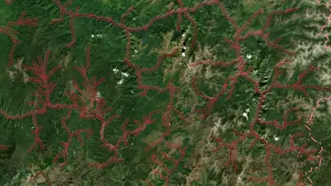 Critical Habitat Areas in Colorado, drawn over satellite imagery
