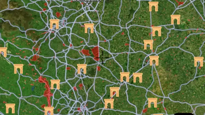 Ancient Places in the Detector Maps app, England