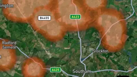 Iron Age Finds Heatmap in the Detector Maps app, England