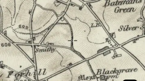 OS One-Inch 'Hills' 1885-1903 (1:63,360) in the Detector Maps app, England