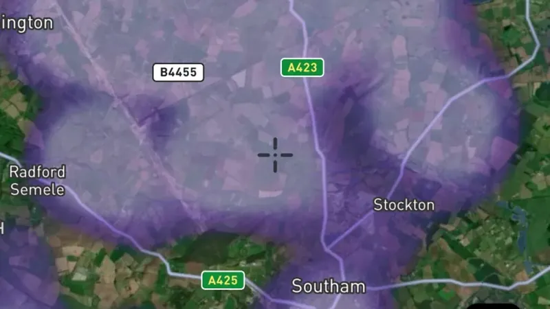 Roman Finds Heatmap in the Detector Maps app, England