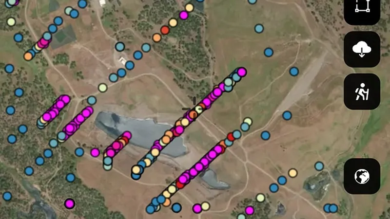 Soil Geochemistry in the Detector Maps app, Georgia