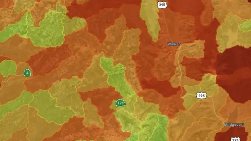 Gold Prospectivity Index in the Detector Maps app, North Carolina