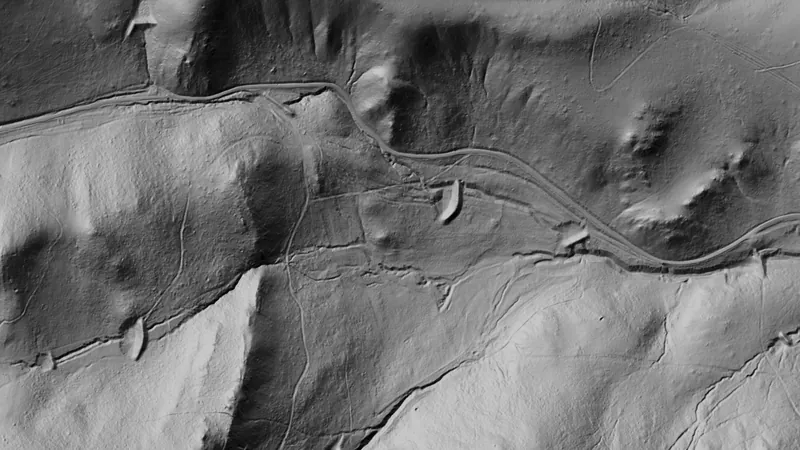 Terrain+™ Analysis in New Mexico, drawn over satellite imagery