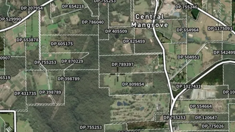 Property Boundaries in the Detector Maps app, New South Wales