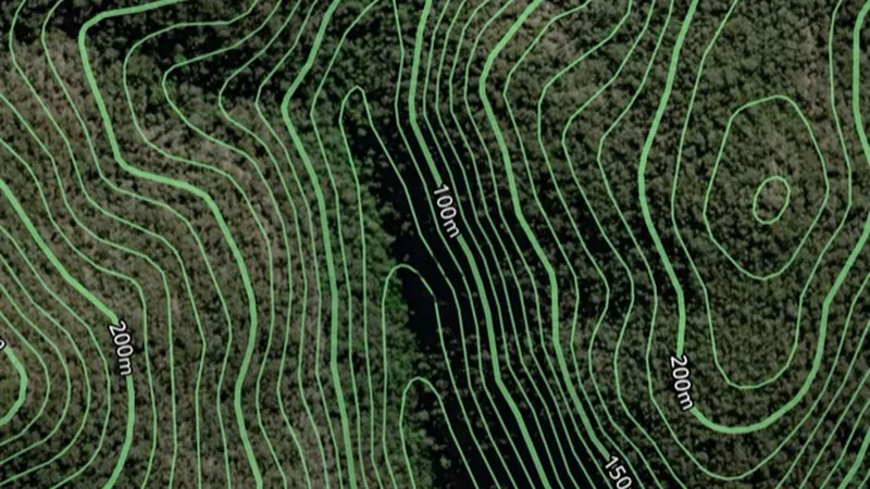Contours in the Detector Maps app, New South Wales