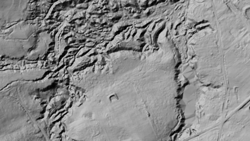 Dynamic LiDAR™ in New South Wales, drawn over satellite imagery