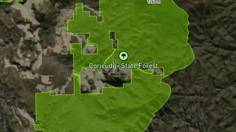 State Forests in the Detector Maps app, New South Wales