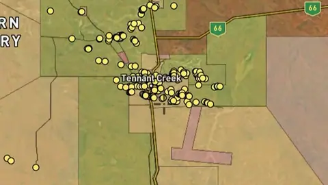 Property Boundaries in the Detector Maps app, Northern Territory