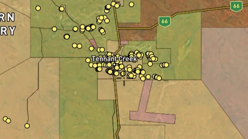 Property Boundaries in the Detector Maps app, Northern Territory