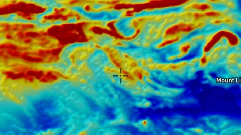Total Magnetic Intensity (RTP) in the Detector Maps app, Northern Territory