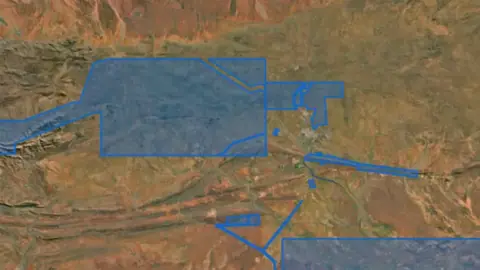 ILUA in Northern Territory, drawn over satellite imagery