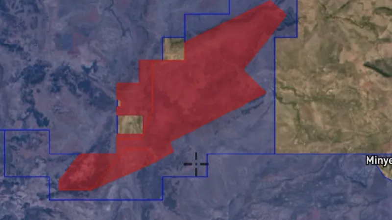 Mining Lease Granted in the Detector Maps app, Northern Territory