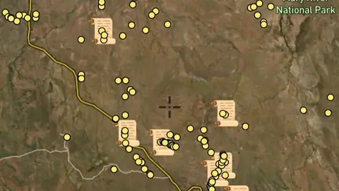 Gold Occurrences in the Detector Maps app, Northern Territory