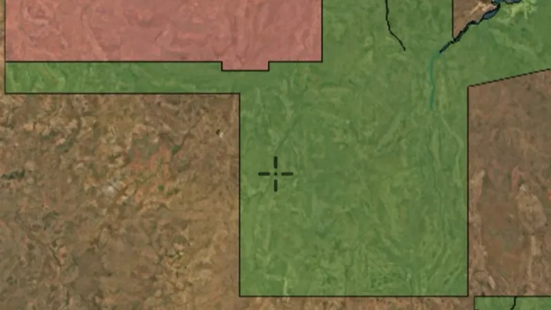 Reserved Land and Fossicking Areas in the Detector Maps app, Northern Territory