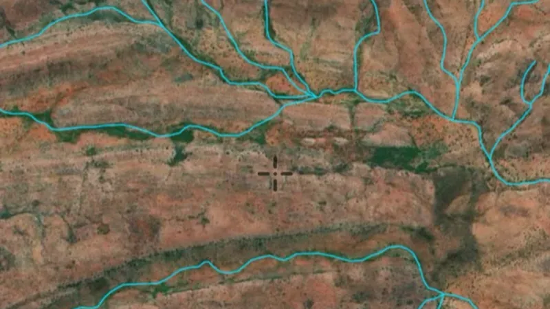Watercourses in the Detector Maps app, Northern Territory
