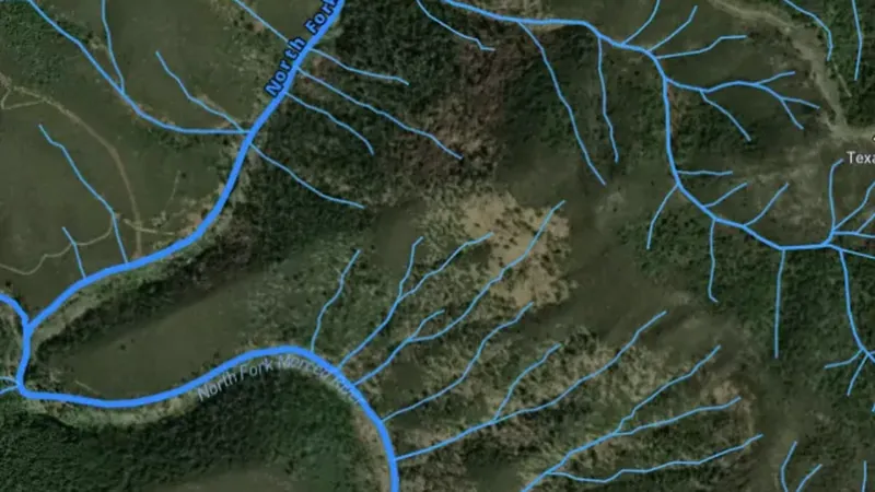 Rivers, Streams & Drainages in the Detector Maps app, Nevada