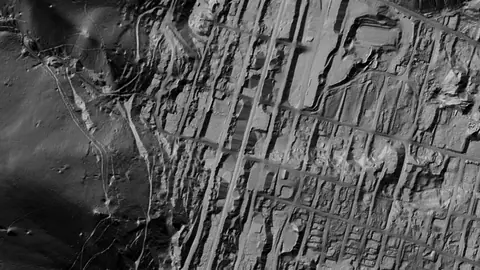 Terrain+™ Analysis in Nevada, drawn over satellite imagery