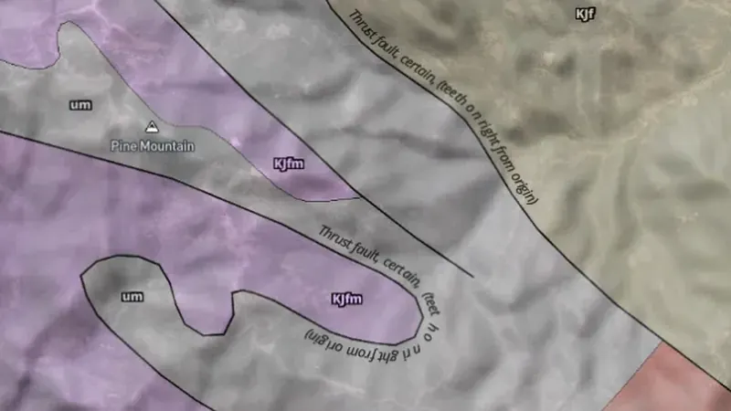 SGMC Geology in the Detector Maps app, Nevada