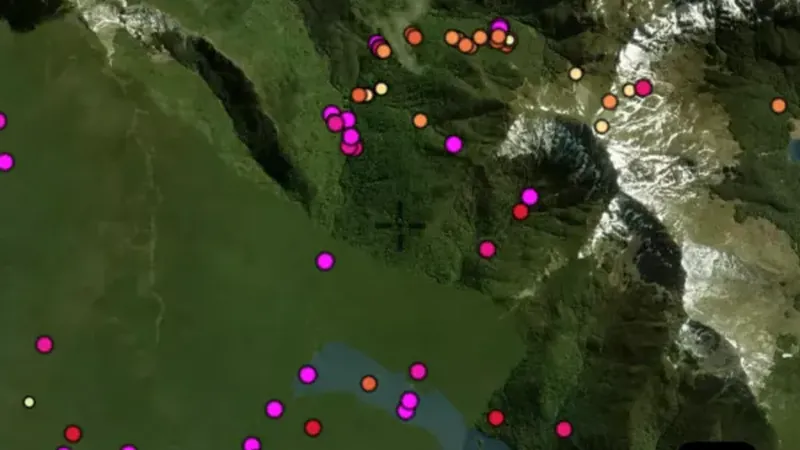 Regional Government Samples in the Detector Maps app, New Zealand