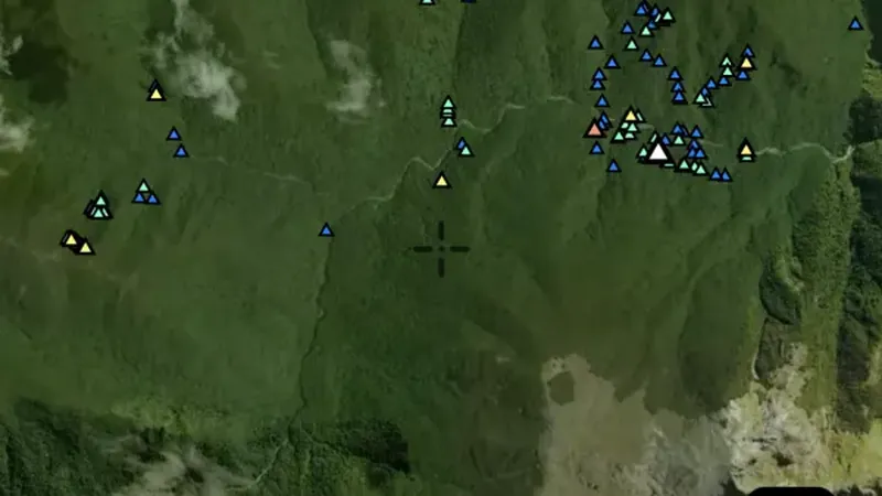Rock Samples in the Detector Maps app, New Zealand