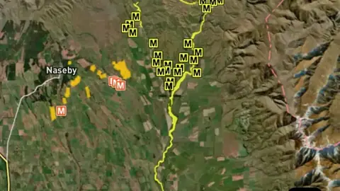 Historic Mines in the Detector Maps app, New Zealand