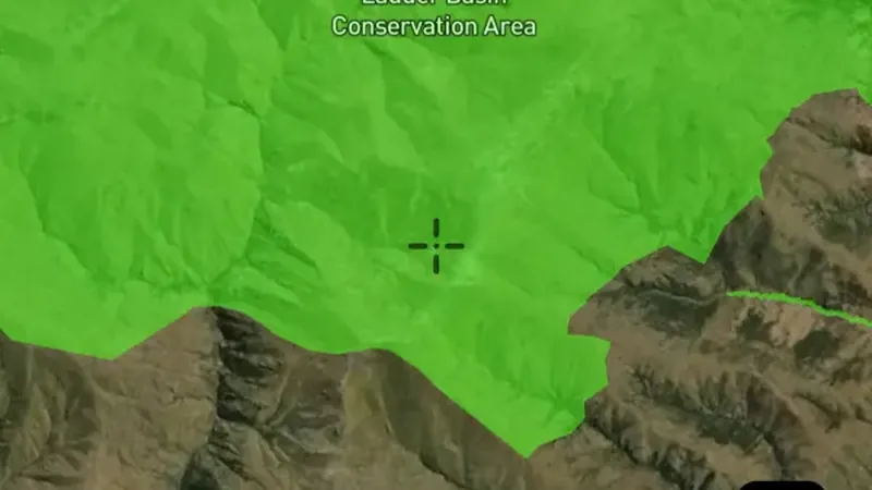 DOC Conservation Areas in the Detector Maps app, New Zealand