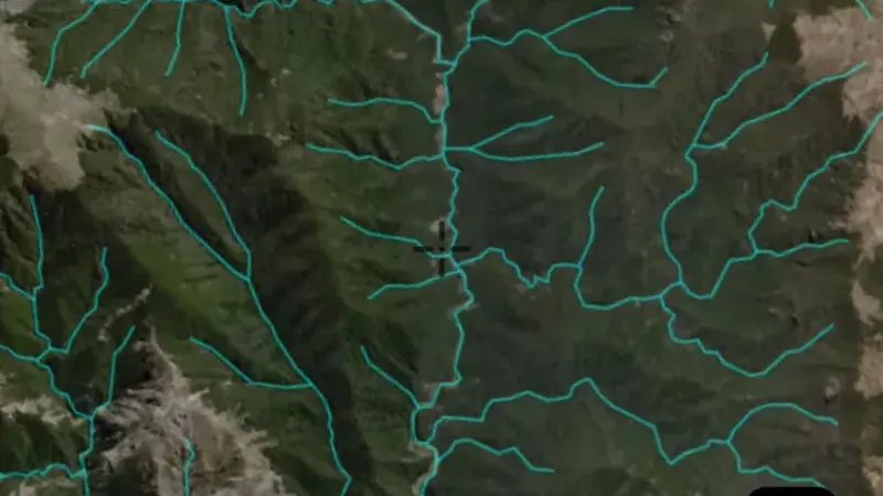 Waterfalls in the Detector Maps app, New Zealand