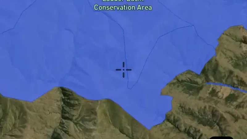 Public Access Conservation Land in the Detector Maps app, New Zealand