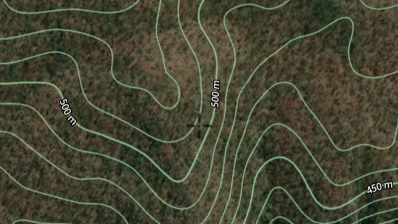 Contours in the Detector Maps app, Queensland