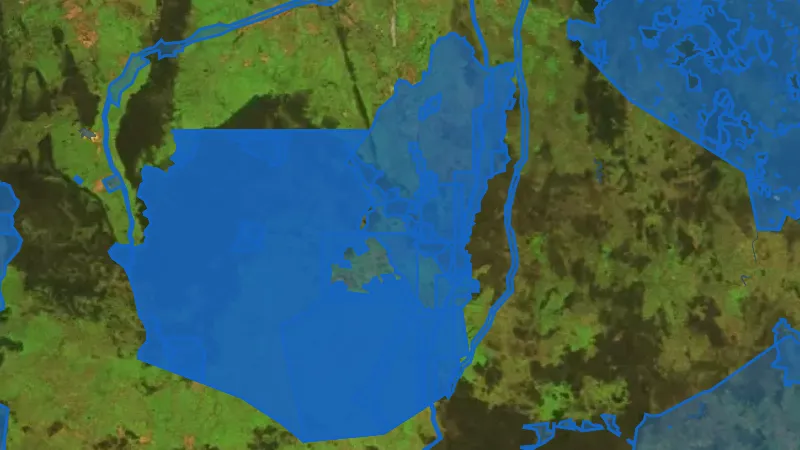 ILUA in Queensland, drawn over satellite imagery