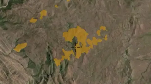 Bushfire Areas (This Year) in the Detector Maps app, Queensland