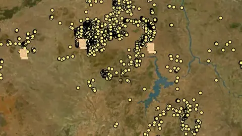 Gold Occurrences in the Detector Maps app, Queensland