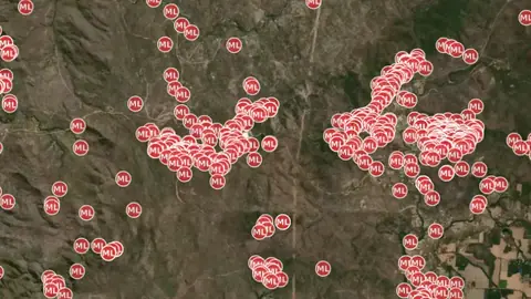 Historic ML Granted in Queensland, drawn over satellite imagery