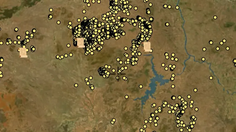 Historic Nuggets in the Detector Maps app, Queensland