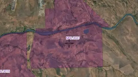 Mineral Development Licence in the Detector Maps app, Queensland