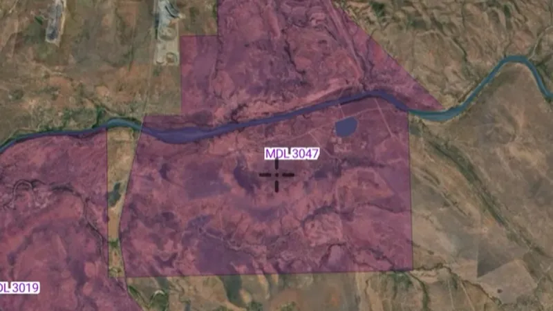 Mineral Development Licence in the Detector Maps app, Queensland